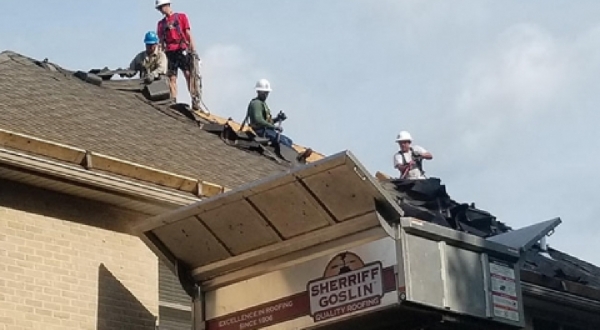 damaged roof system 
