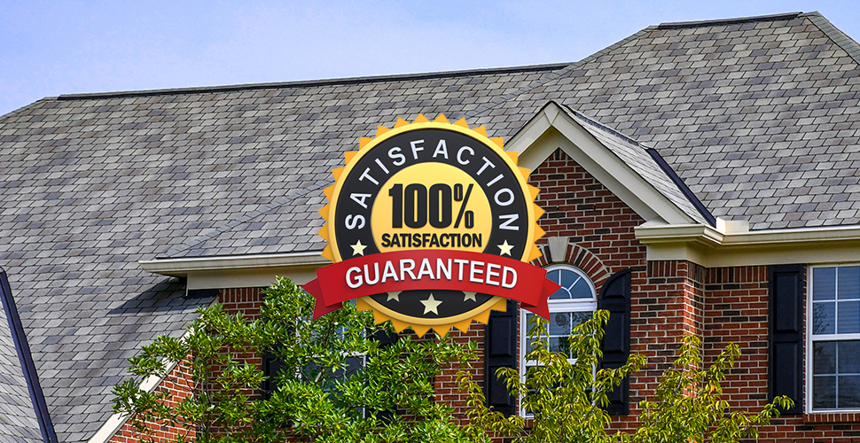 100% satisfaction guaranteed by Sherriff Goslin Roofing company 