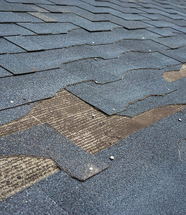 damaged roof system